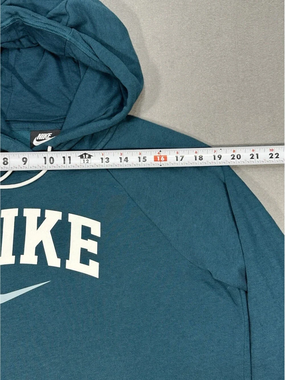 Nike Hoodie Mens Medium Green Spell Out Swoosh Pullover Sweatshirt